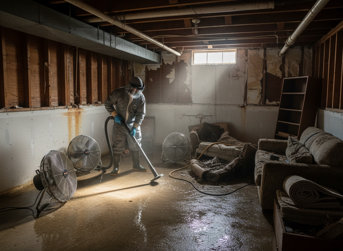 Basement Flood Cleanup in Tujunga, CA